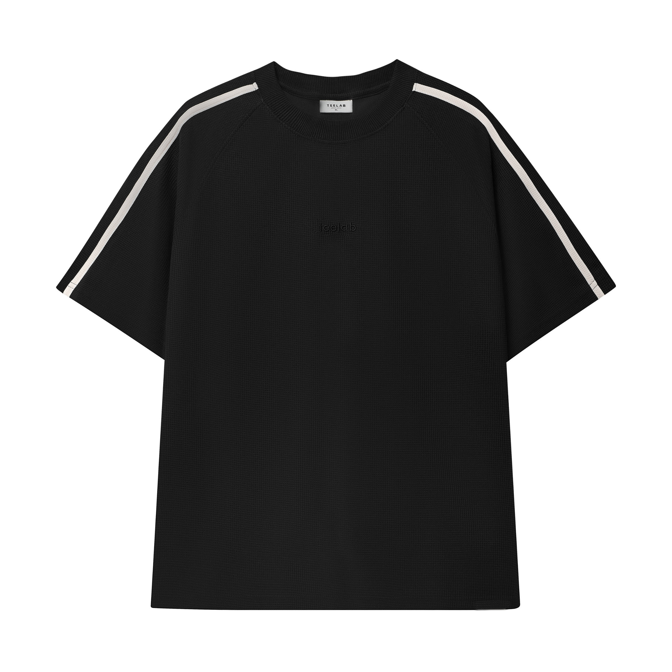 Áo Thun Waffle Teelab Local Brand Unisex Stripe Lines Shoulder TS166