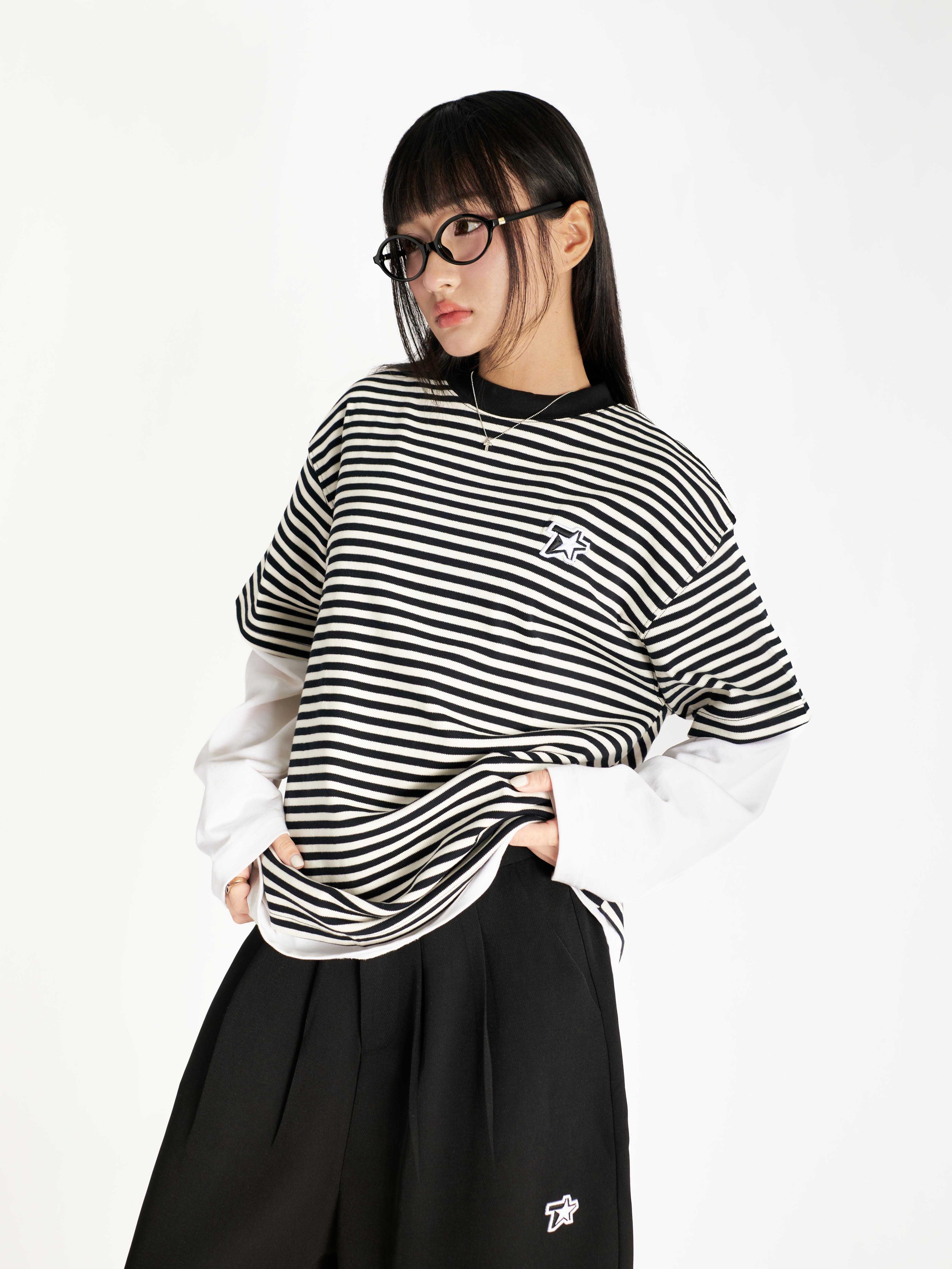Áo Thun Local Brand Unisex Teelab Striped Tshirt TS328