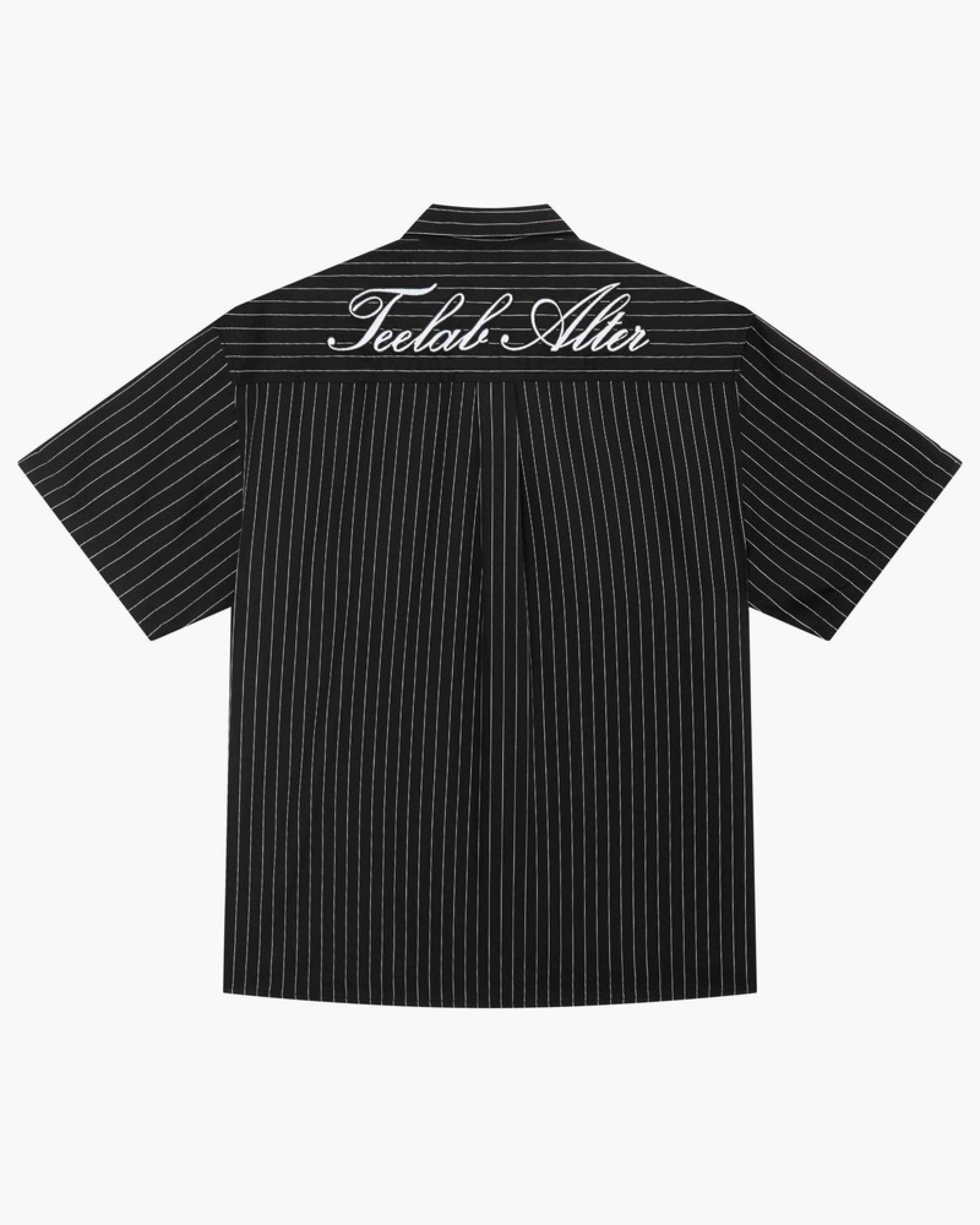 Áo Sơ Mi Cộc Tay Local Brand Unisex Teelab Striped Boxy Shirt SS083