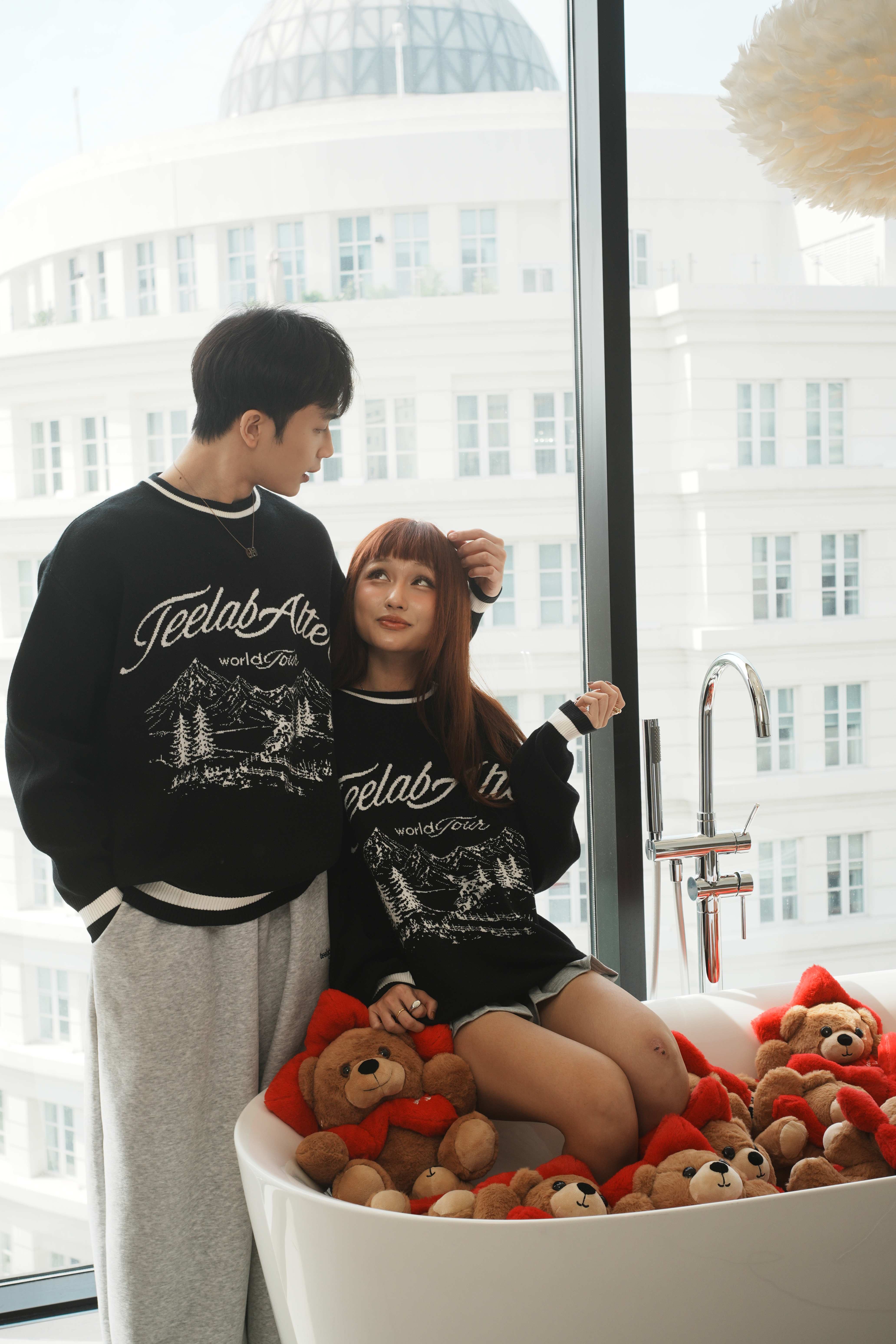 [Tặng Gấu] [Tặng Túi] Áo Sweater Dệt Len Knit Merino Teelab Switzerland Local Brand World Tour Semi-Boxy Unisex HD131