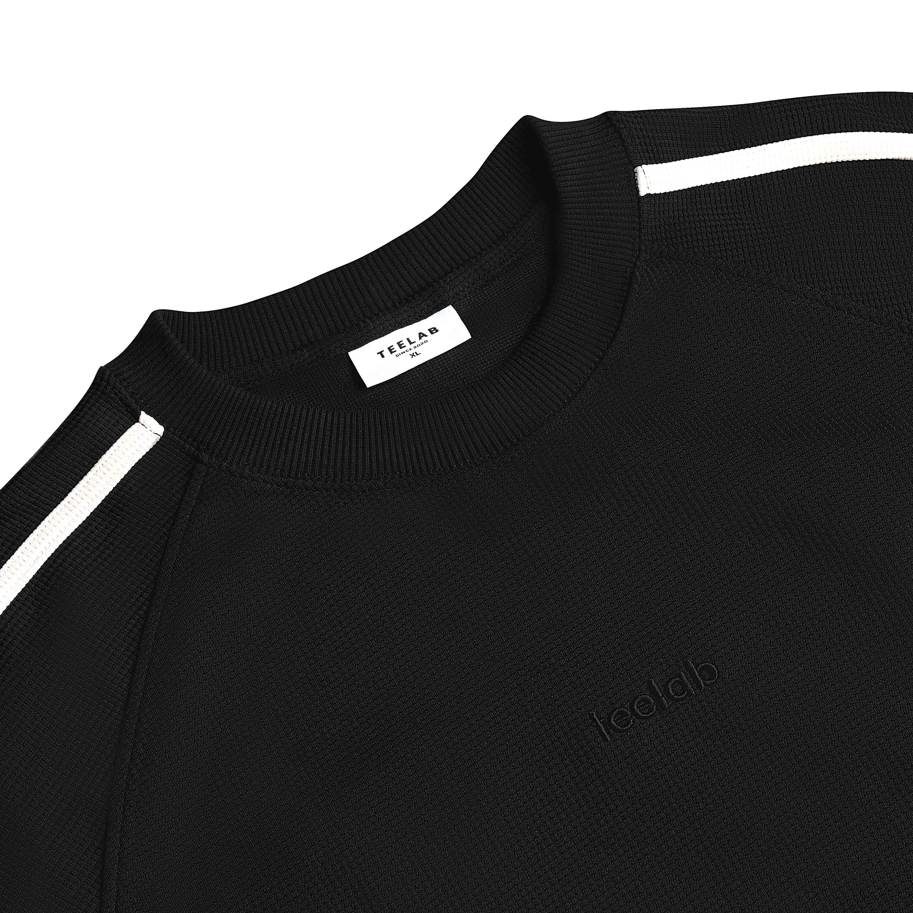 Áo Thun Waffle Teelab Local Brand Unisex Stripe Lines Shoulder TS166