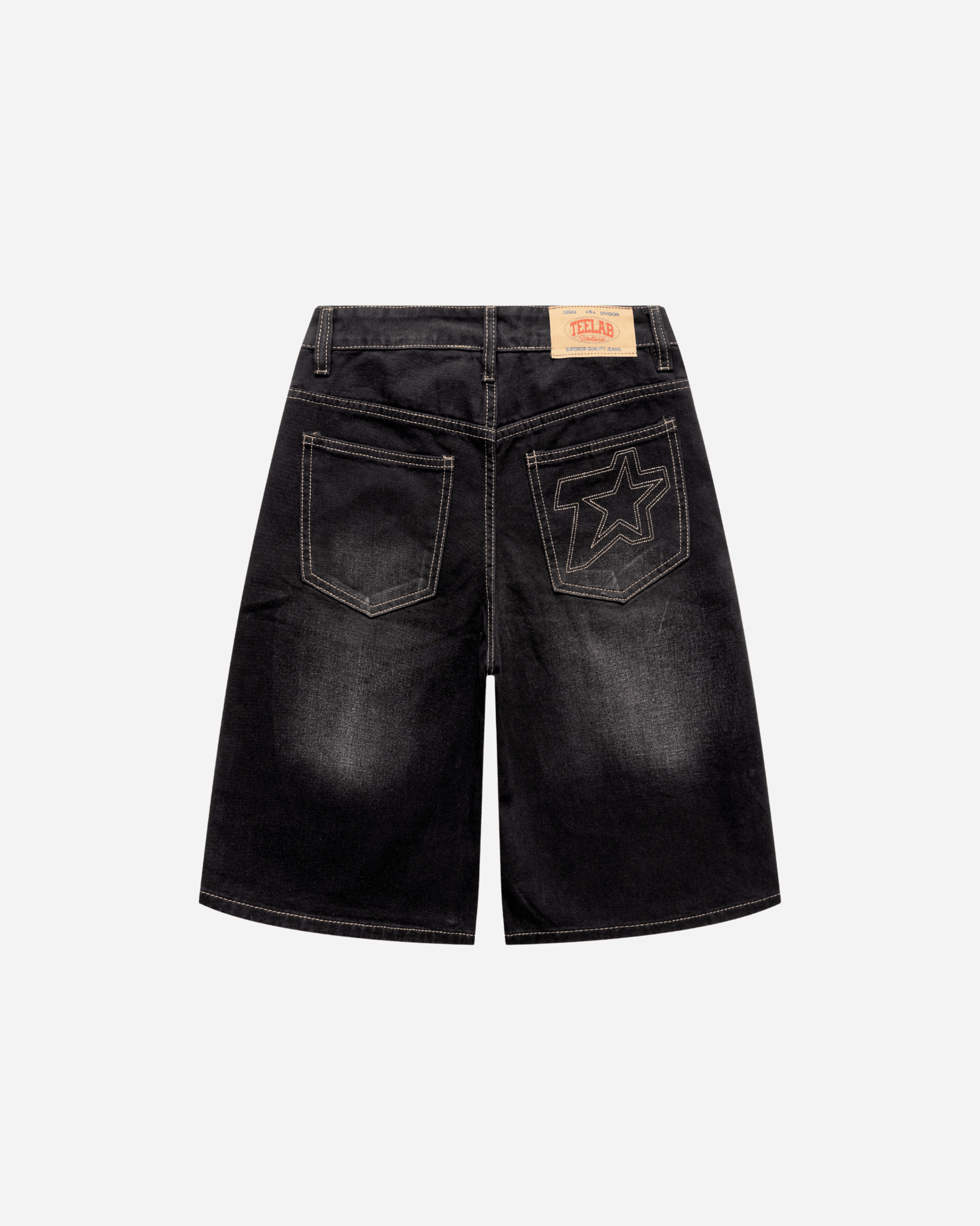 Quần Local Brand Unisex Teelab Short Jeans Wash PS117