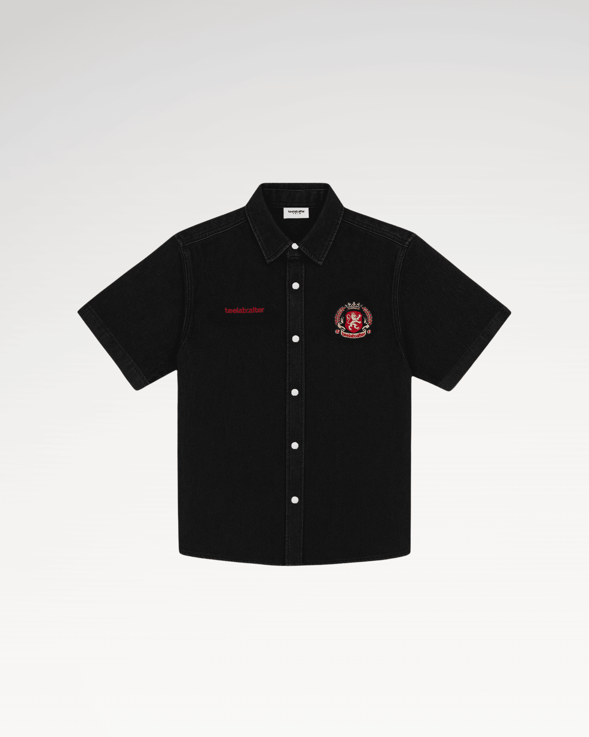 Áo Sơ Mi Denim Cộc Tay Local Brand Unisex Teelab SS085