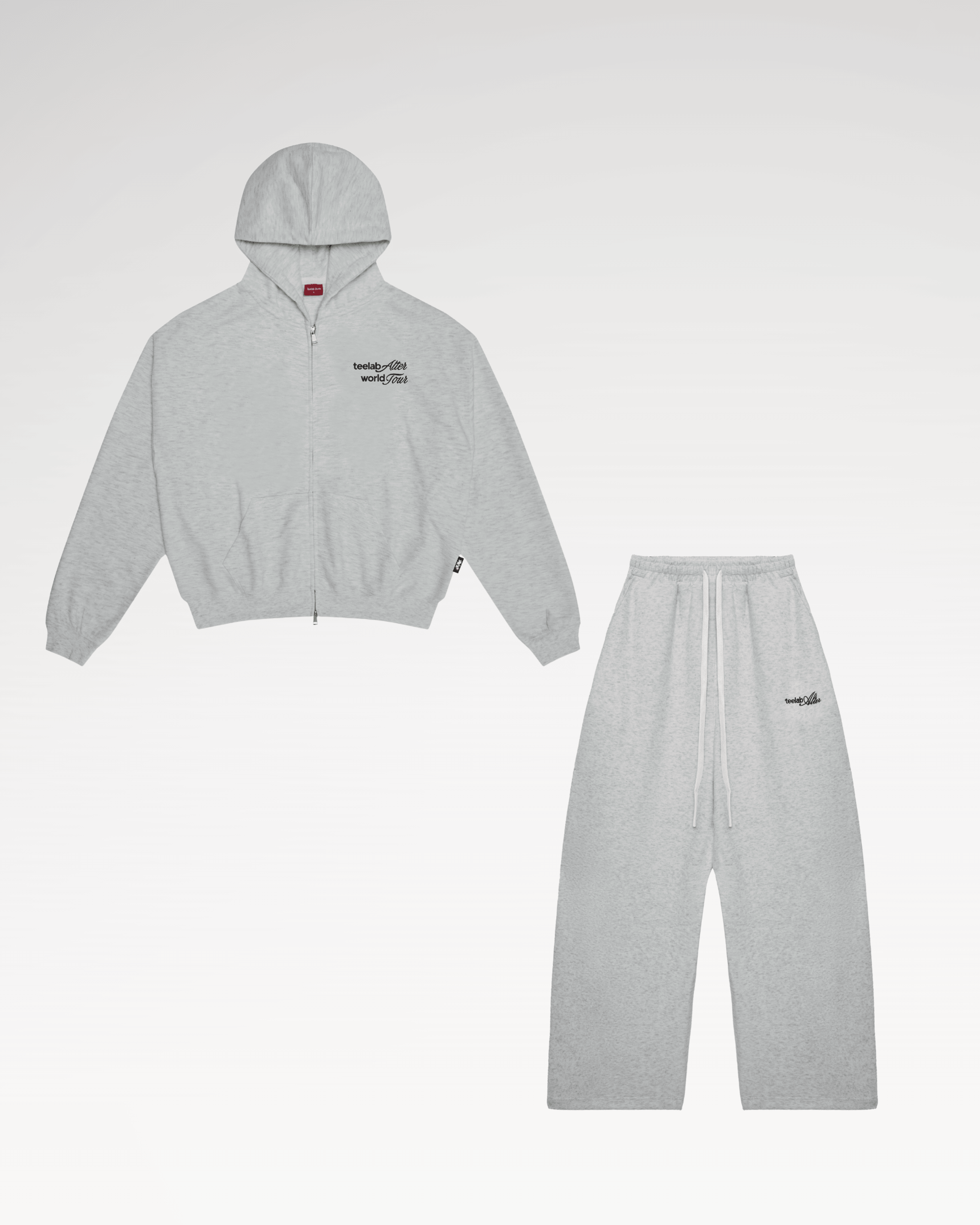 Set Bộ Nỉ Áo Khoác Hoodie Zip Semi-Boxy Teelab Alter World Tour CB125