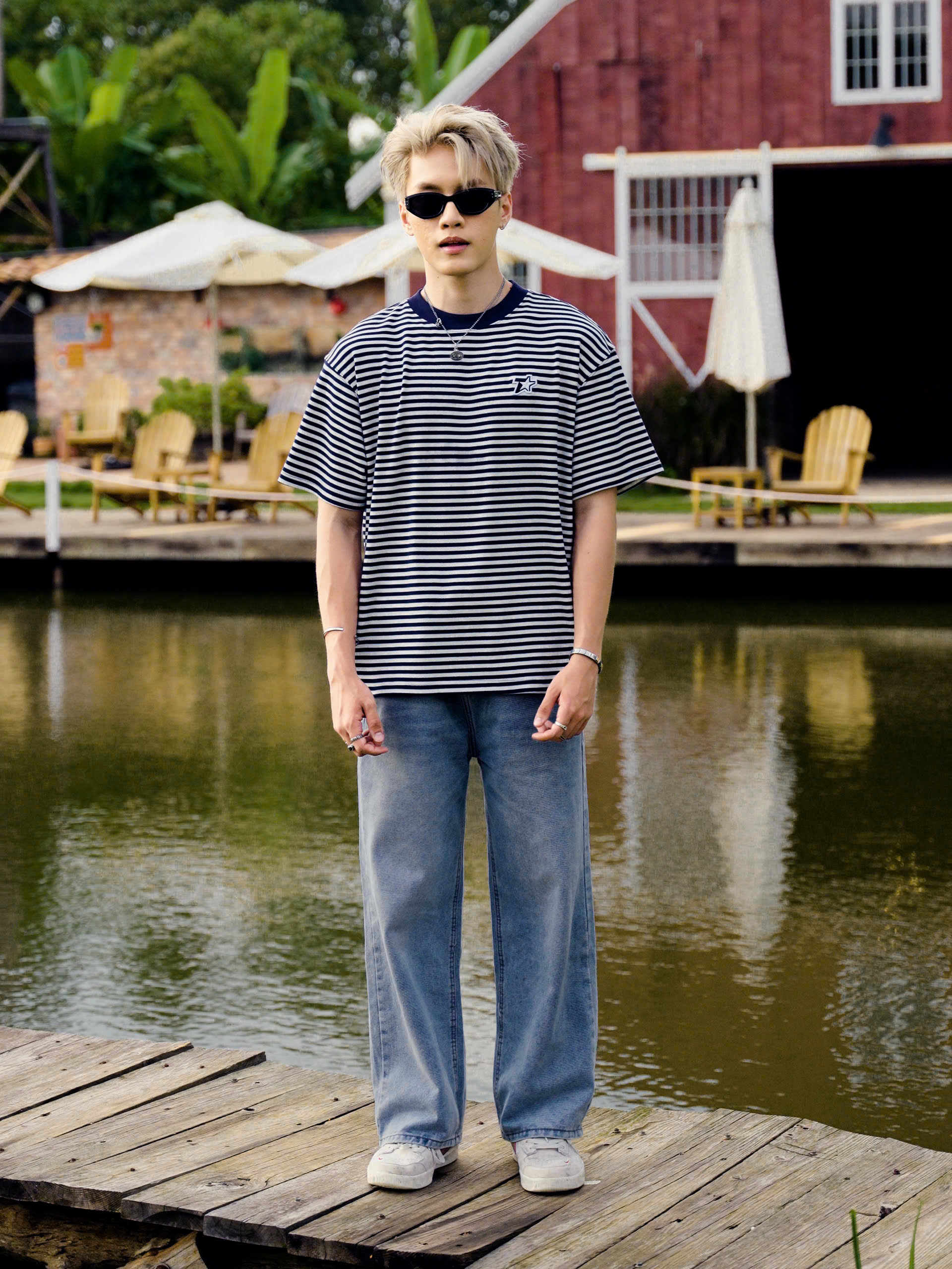 Áo Thun Local Brand Unisex Teelab Striped Tshirt TS328