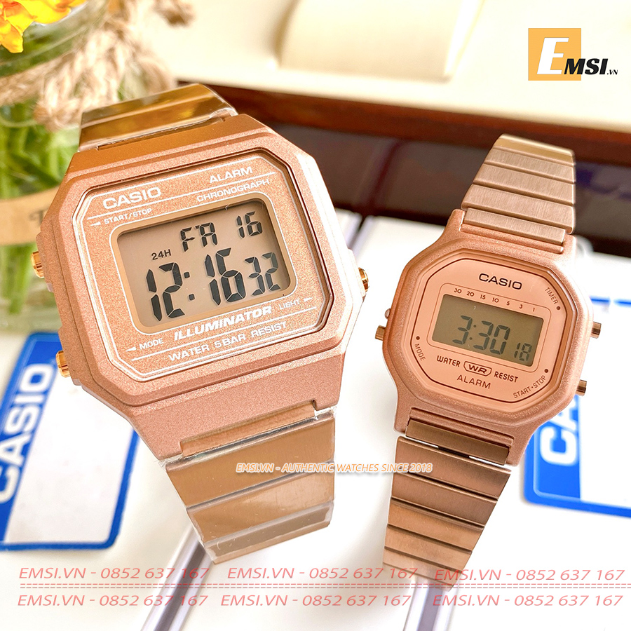 đồng Hồ Casio Rose Gold Precio Đồng Hồ Cặp đôi Casio B650WC-5ADF