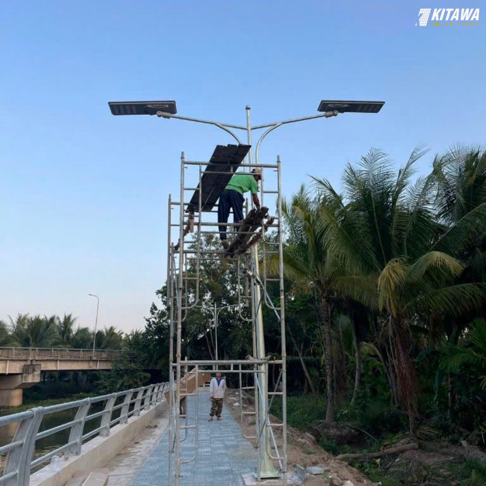 KITAWA lắp đặt đèn công trình năng lượng mặt trời cho dự án tại Bình Dương
