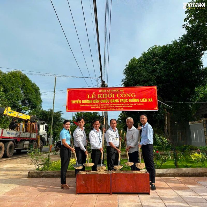 KITAWA lắp đặt đèn năng lượng mặt trời cho đường đi tại Đồng Nai