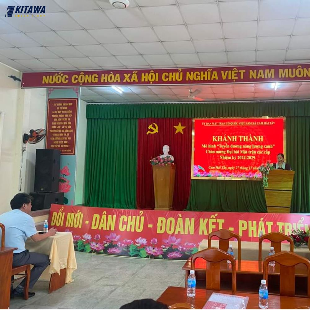 KITAWA đồng hành cùng Uỷ ban MTTQ triển khai công trình “Tuyến đường năng lượng xanh” tại xã Cam Hải Tây