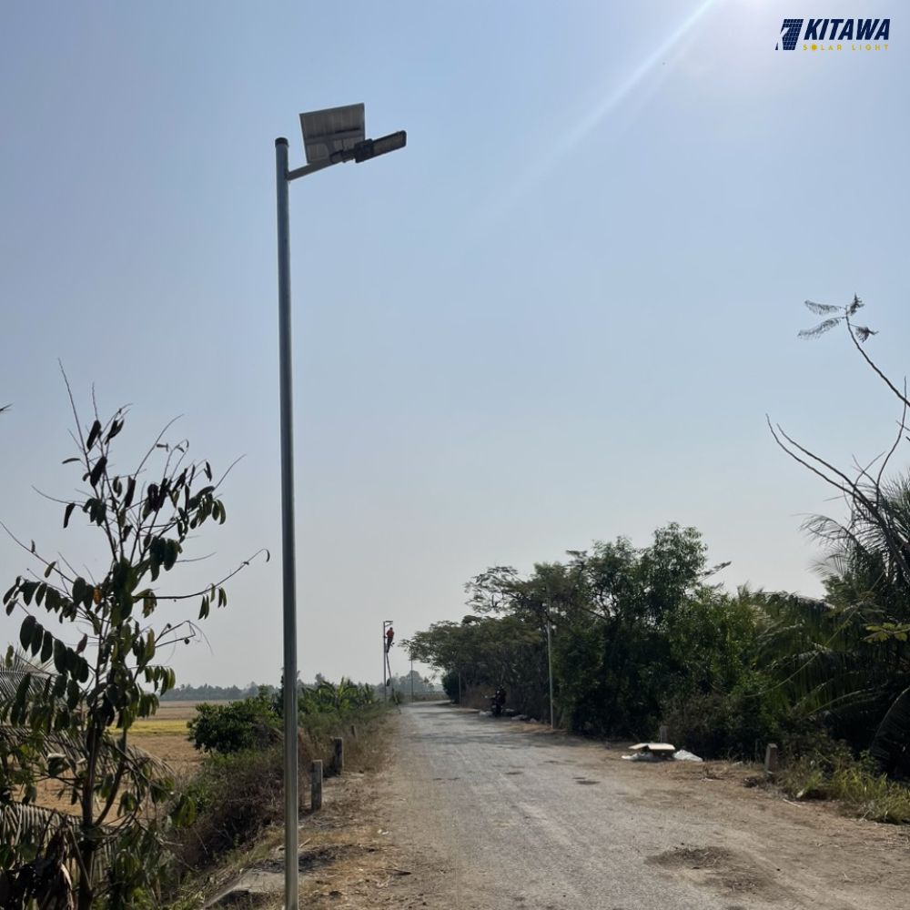 Lắp đặt đèn năng lượng mặt trời cho nông thôn tại Châu Đốc, An Giang