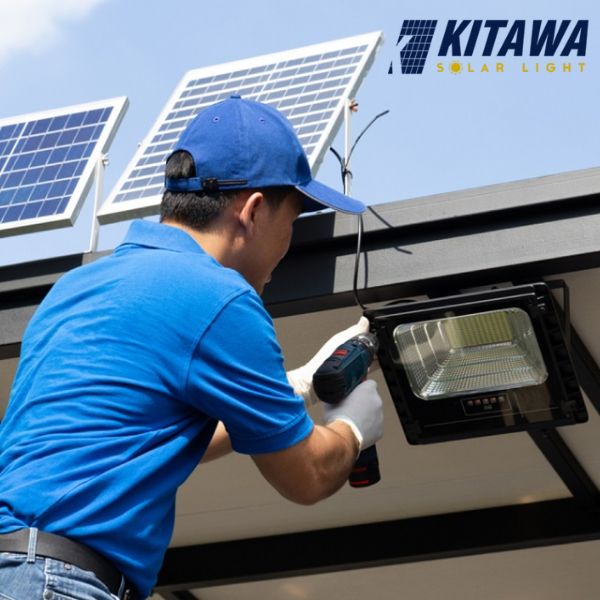 Cách lắp đặt đèn pha LED năng lượng mặt trời đơn giản