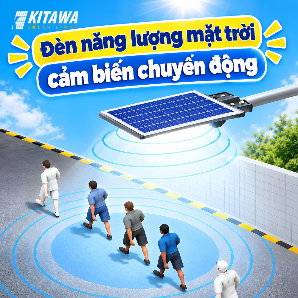 Đèn năng lượng mặt trời cảm biến chuyển động và cách chọn