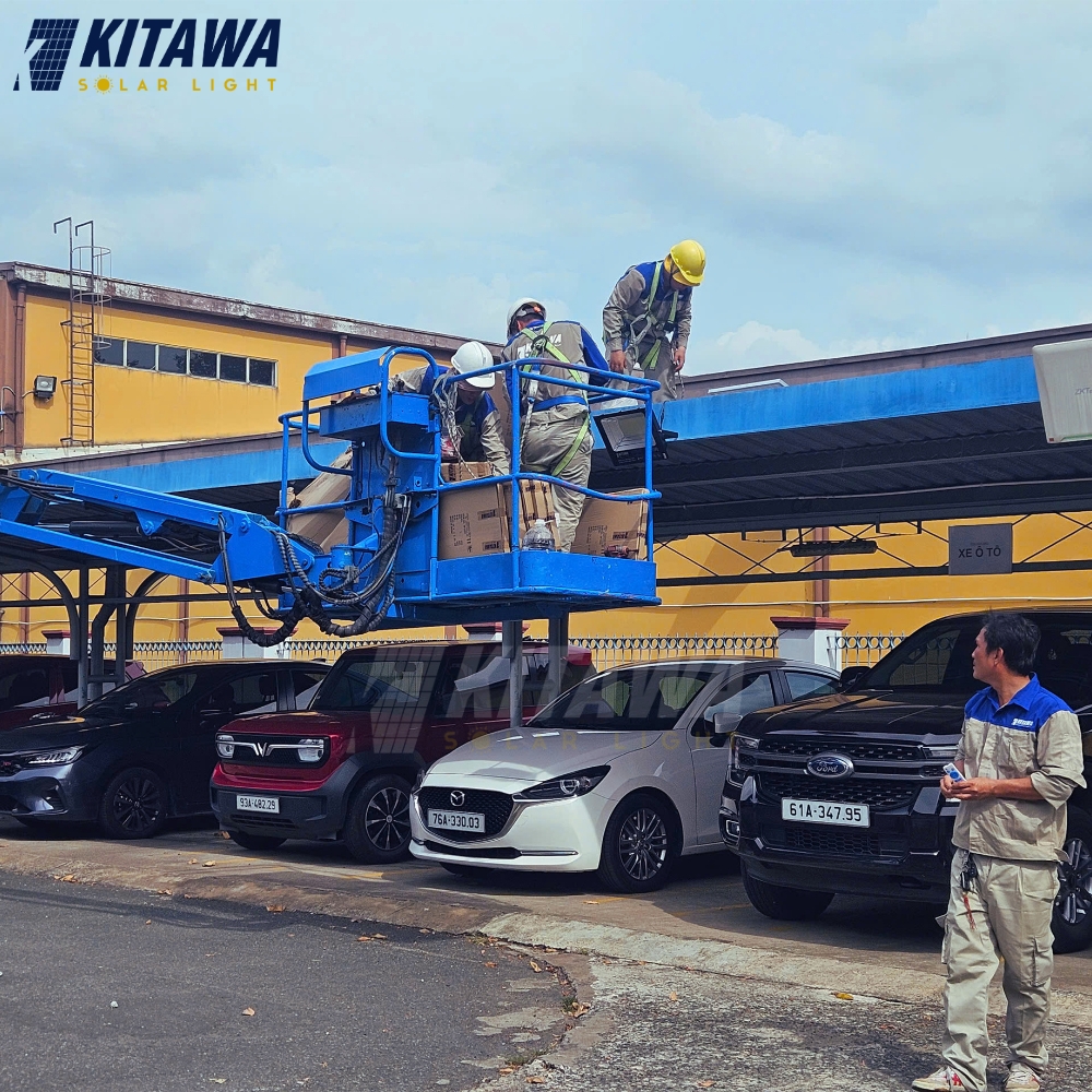 KITAWA thi công dự án đèn năng lượng mặt trời nhà xưởng tại Fujikura Bình Dương