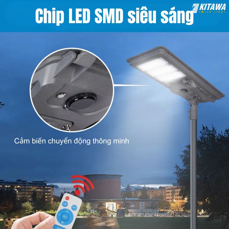 Đèn liền thể công trình năng lượng mặt trời 500W
