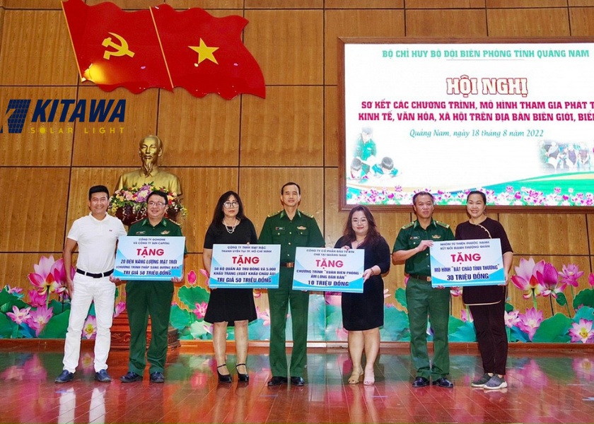 KITAWA hỗ trợ chi phí lắp 50 đèn tại vùng biên giới tỉnh Quảng Nam
