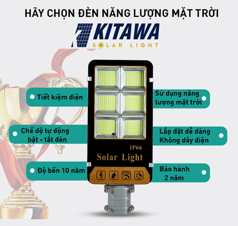 Đèn năng lượng mặt trời hình bàn chải 300w