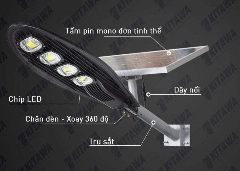 Đèn chiếc lá năng lượng mặt trời 200w