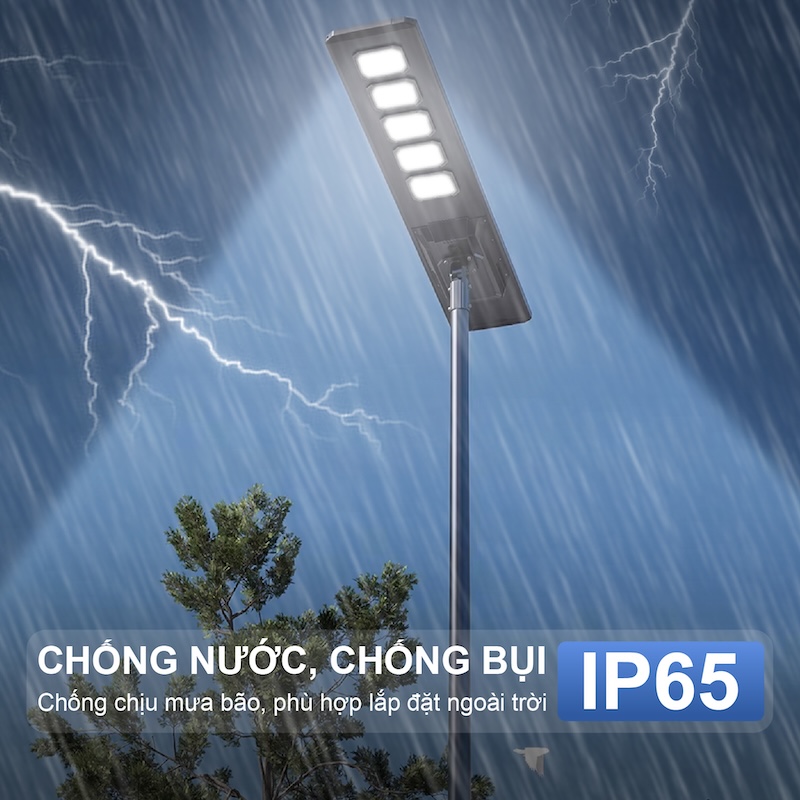 đèn liền thể công trình năng lượng mặt trời 1200W