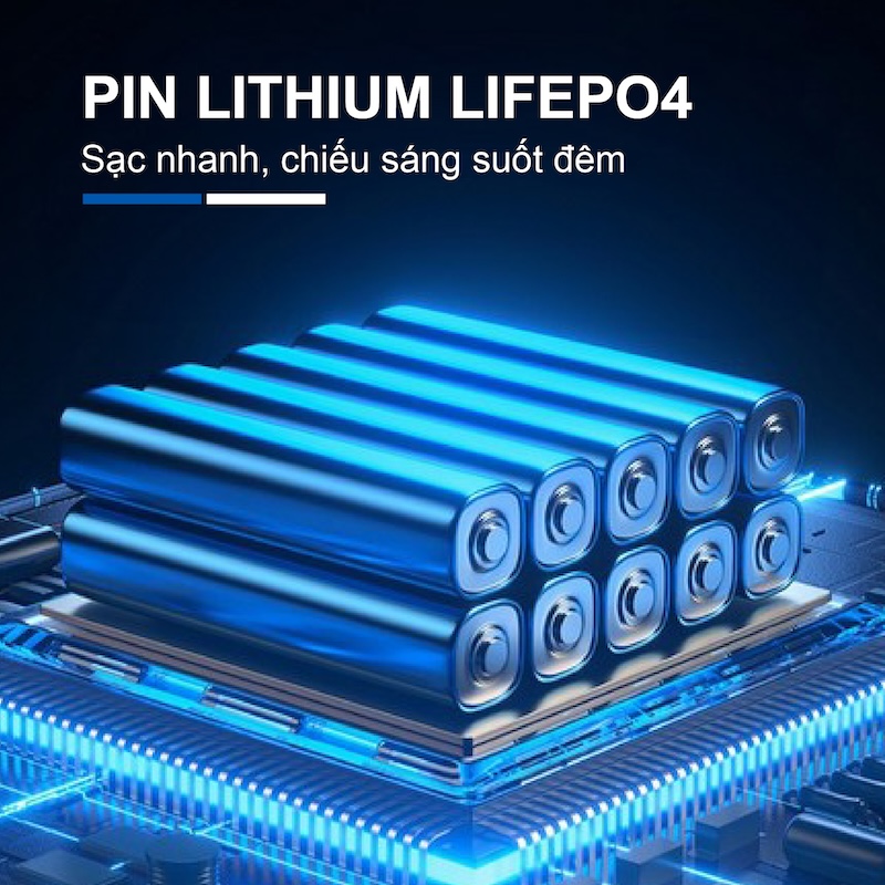 đèn liền thể công trình năng lượng mặt trời 1200W