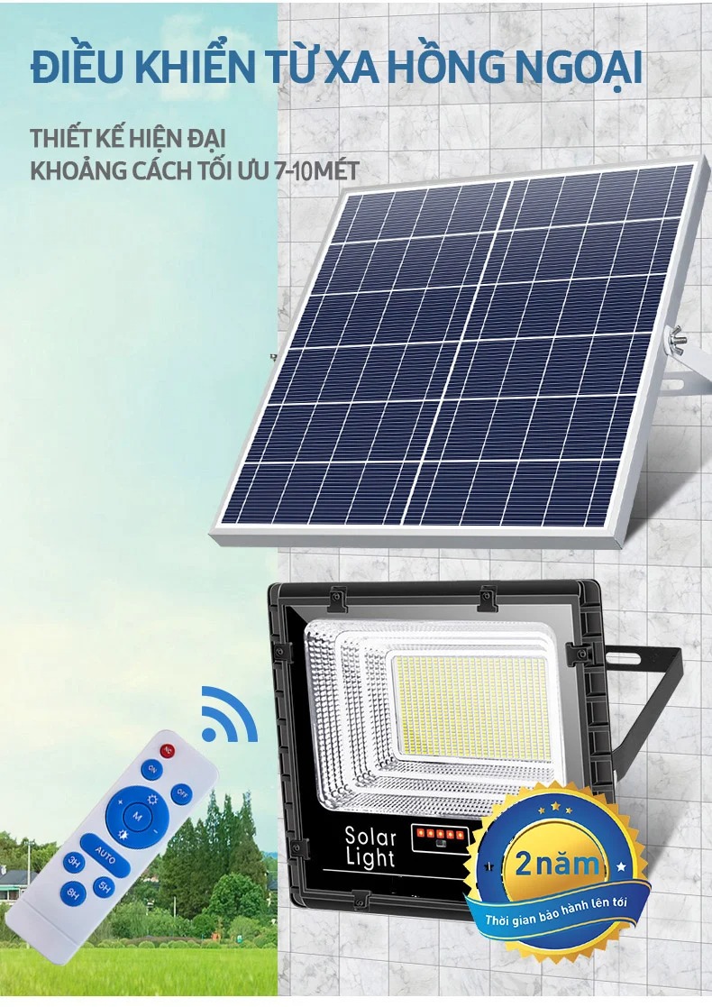 Đèn pha năng lượng mặt trời 60w