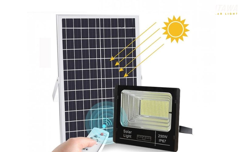 Đèn pha năng lượng mặt trời 200W IP67 DP1200