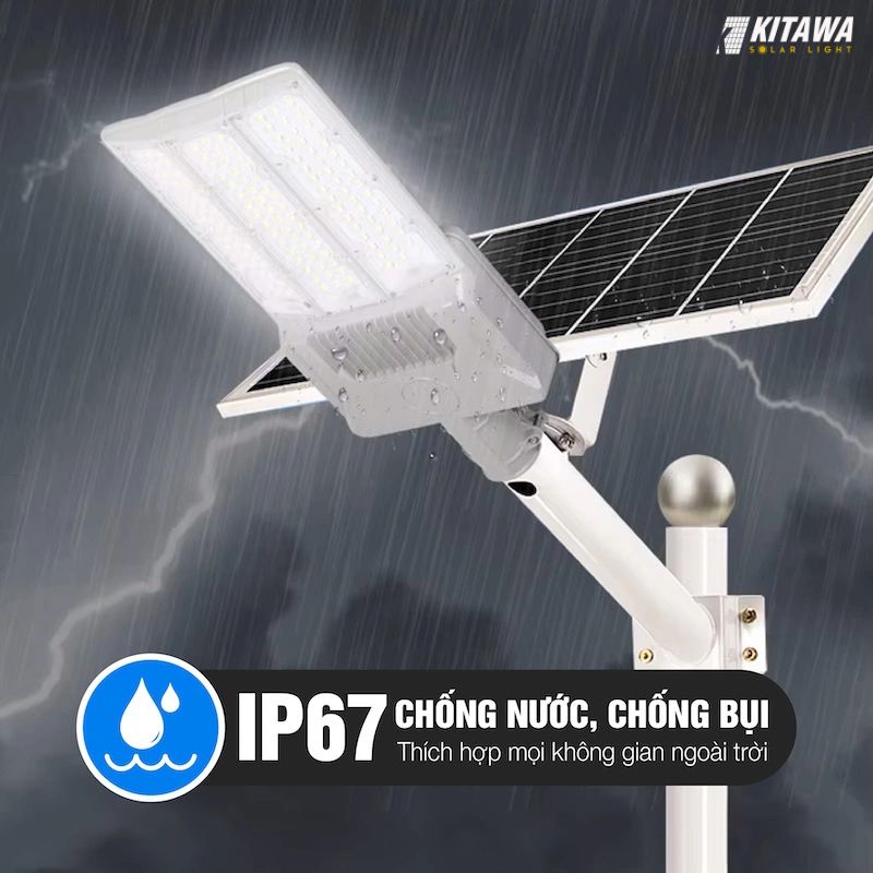 Đèn đường năng lượng mặt trời 600W BC10600 đáp ứng chiếu sáng khu vực ngoài trời