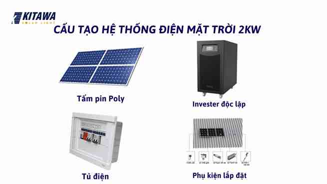 Các sản phẩm của hệ thống điện mặt trời 2kW