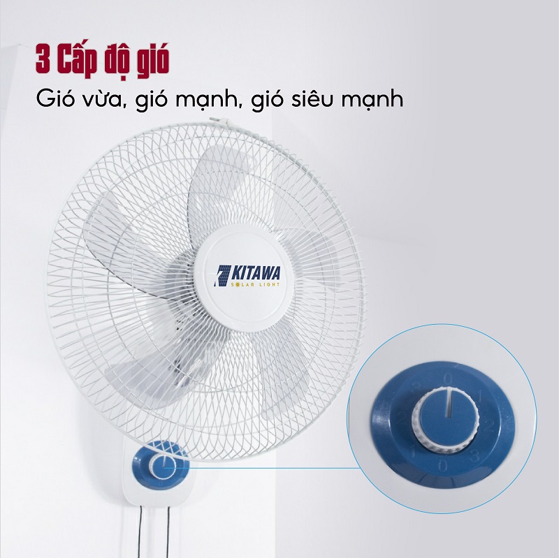 Quạt treo tường năng lượng mặt trời 20W - KQ10.20