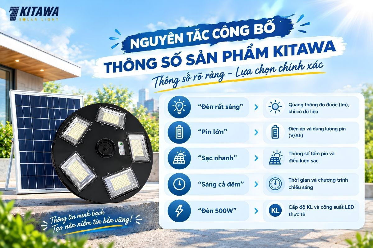 Nguyên tắc công bố thông số sản phẩm