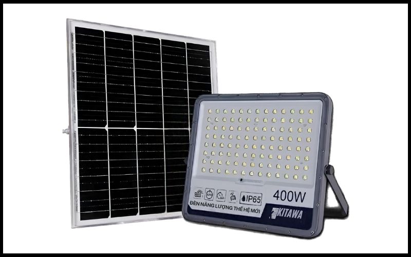 Đèn pha năng lượng mặt trời KITAWA FL1400 chiếu sáng sân rộng