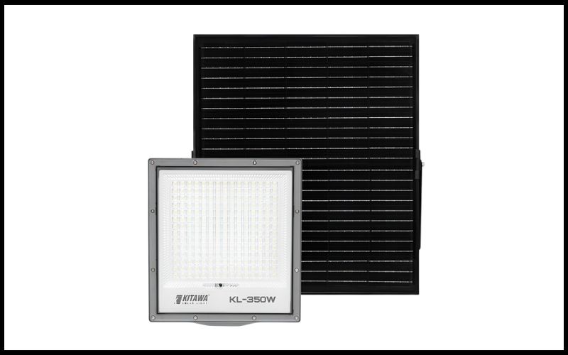 Đèn đường năng lượng mặt trời KITAWA DP24.350 cấp độ sáng 350W chiếu sáng ngõ