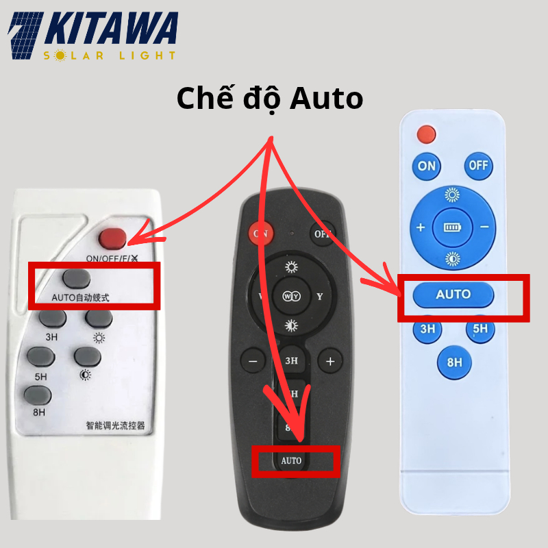 Ấn nút AUTO trên remote để chuyển đèn sang chế độ tự động 