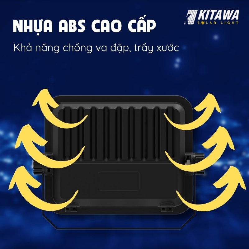 Đèn được thiếu kế với nhựa ABS bền bỉ