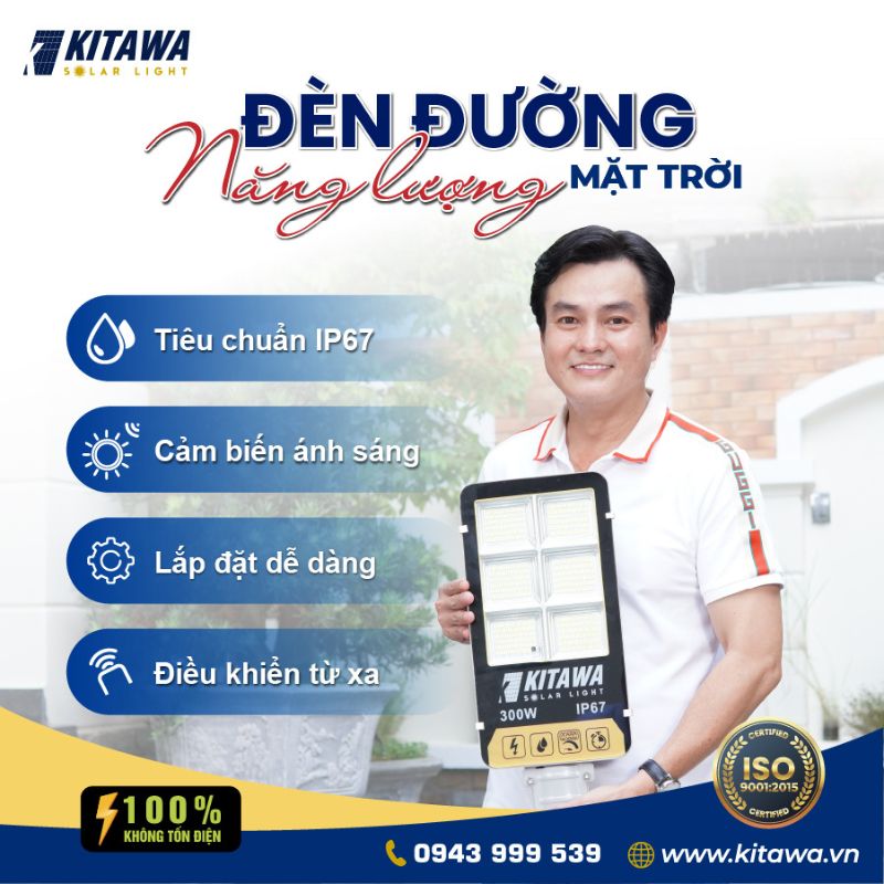 KITAWA cung cấp đèn đường năng lượng mặt trời uy tín, chính hãng