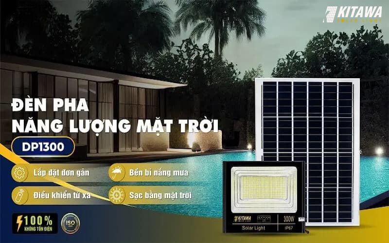 Đèn pha DP1300 sạc nhanh, khả năng chiếu sáng rộng