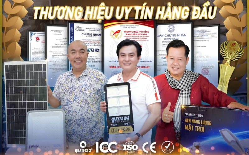 Thương hiệu phân phối đèn năng lượng mặt trời uy tín KITAWA