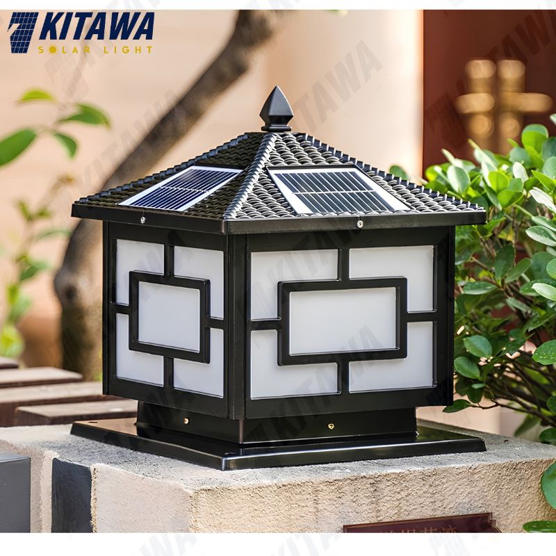 Đèn năng lượng mặt trời sân vườn kiểu dáng sang trọng bắt mắt
