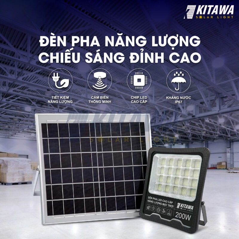 Đèn pha năng lượng mặt trời 200W - DP17.200
