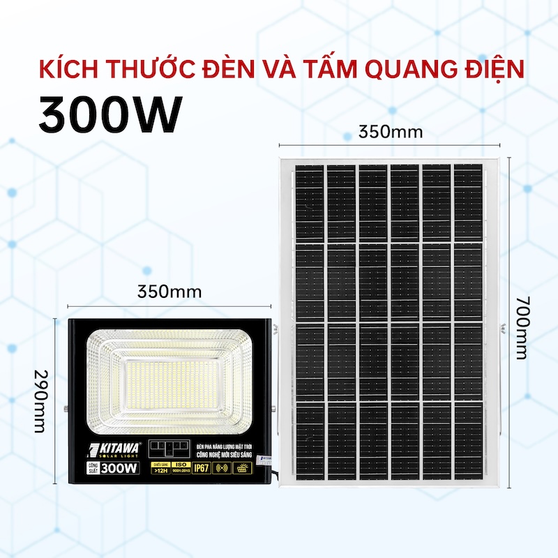 đèn pha năng lượng mặt trời 300W lite