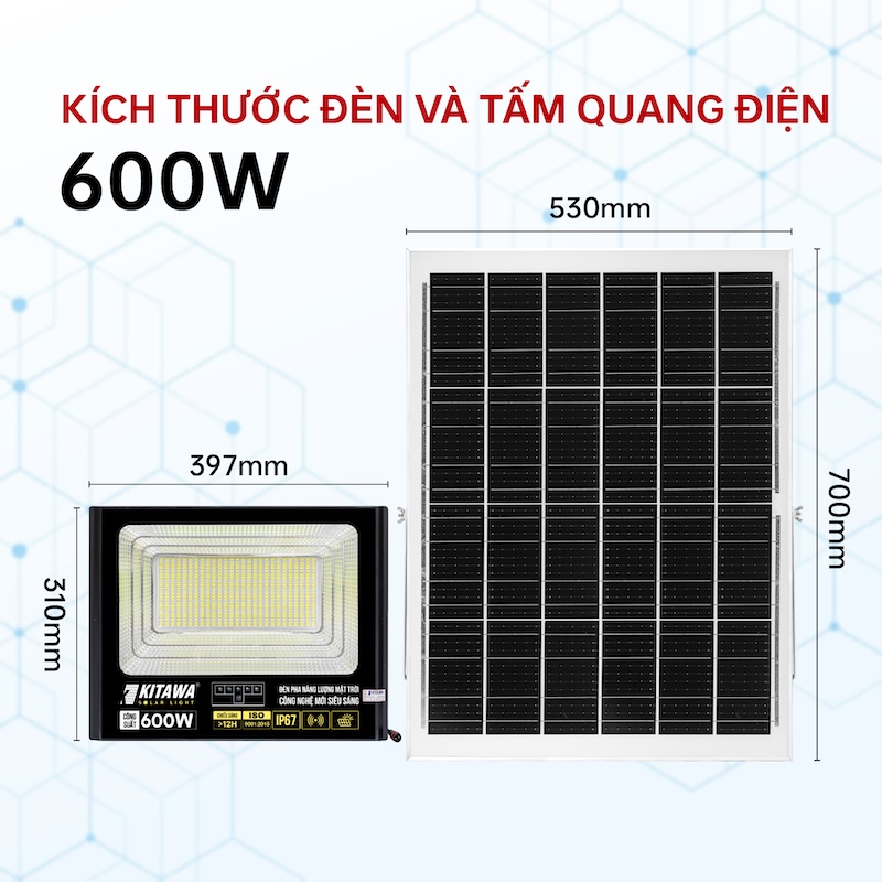 đèn pha năng lượng mặt trời 600W lite