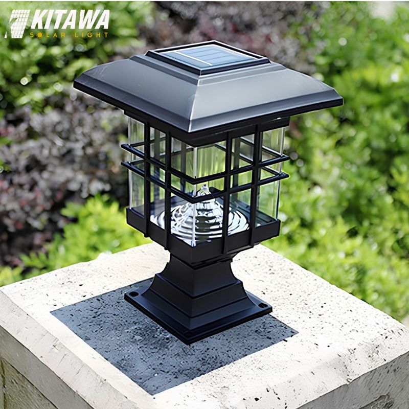 Đèn trụ cổng năng lượng mặt trời phù hợp với biệt thự và không gian sân vườn