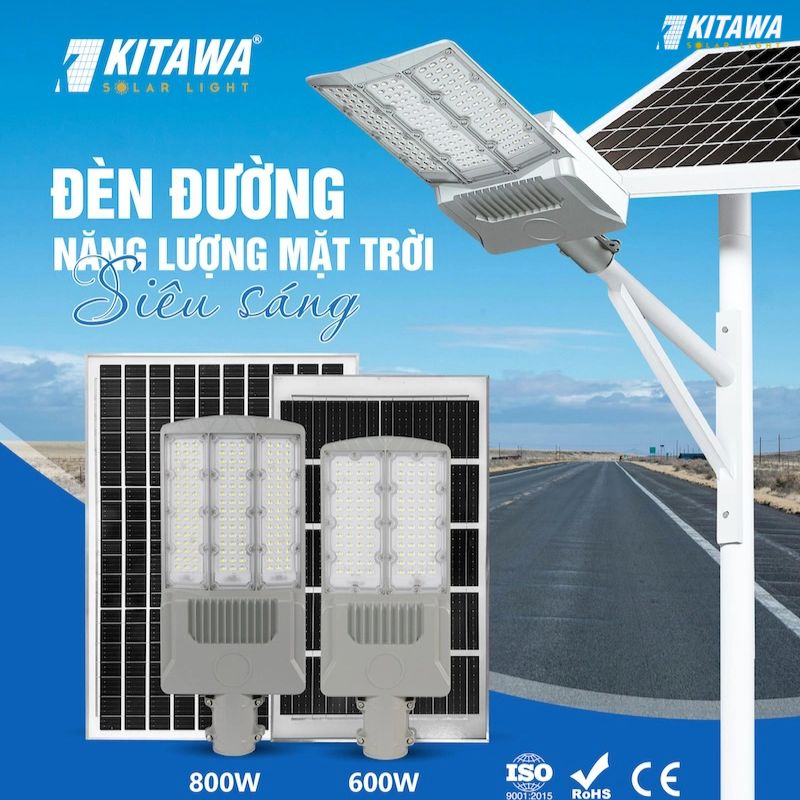 Dòng đèn đường năng lượng 800W sử dụng chip LED cao cấp