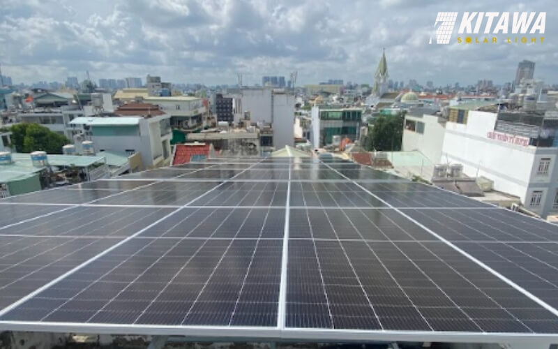 Không gian cần khi lắp điện mặt trời hybrid 16kW