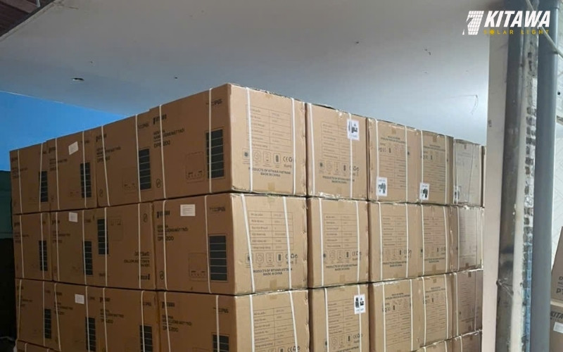 KITAWA hoàn tất bàn giao 600 đèn năng lượng mặt trời cho trung tâm hành chính