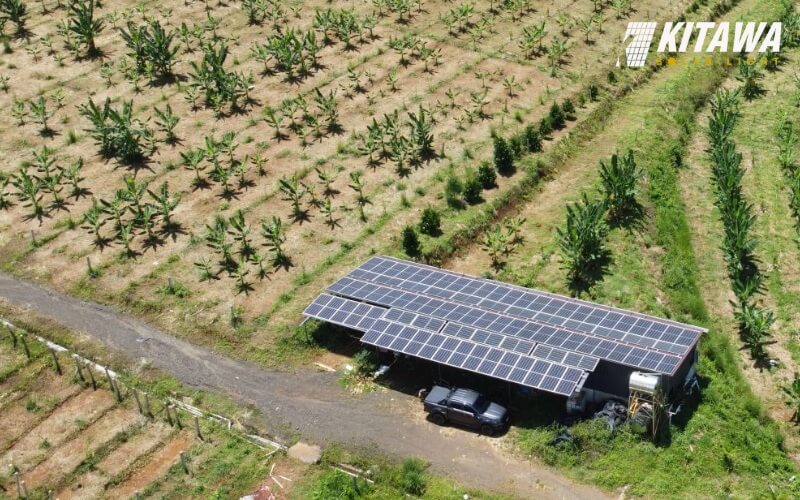 KITAWA hoàn thành lắp đặt hệ thống điện mặt trời 24kW cho nông trại