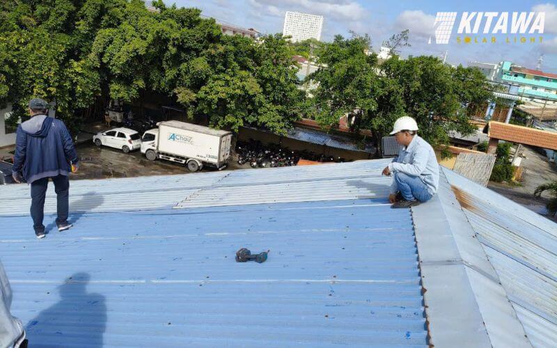 KITAWA lắp đặt hệ thống điện mặt trời áp mái 20kW cho garage của anh Phước