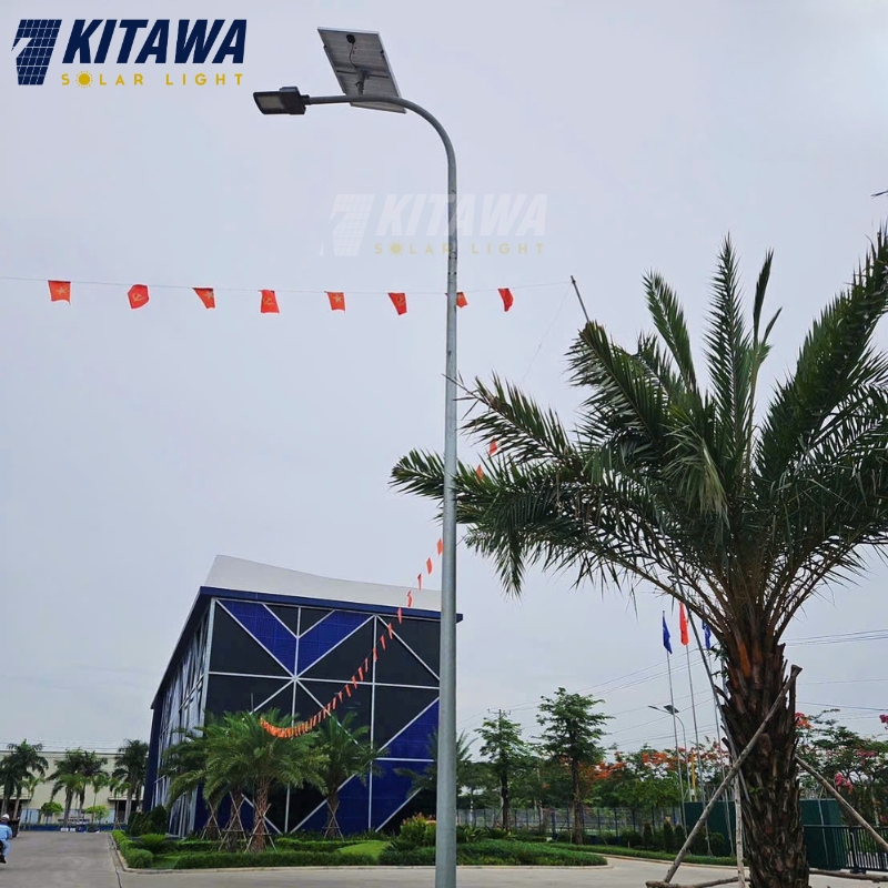 Hệ thống chiếu sáng đường nội bộ khu công nghiệp với đèn đường của KITAWA ở Ninh Thuận