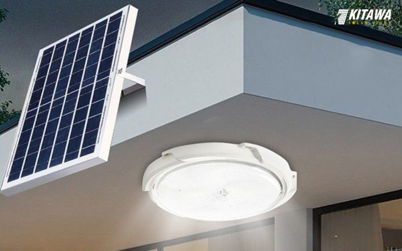 đèn ốp trần năng lượng mặt trời lắp đặt trong nhà