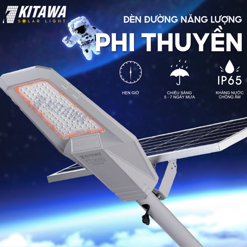 Mẫu đèn đường năng lượng PT3600 được Vạn Đức lựa chọn cho nhà xưởng