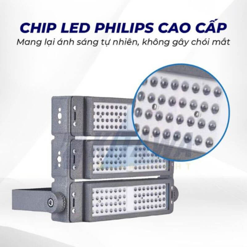 Sử dụng chip LED cao cấp, sáng bền lâu